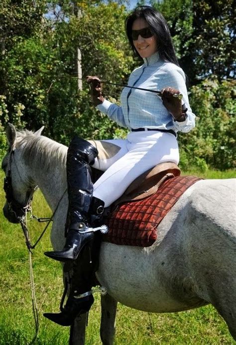 Horny horsewoman fucks a big.